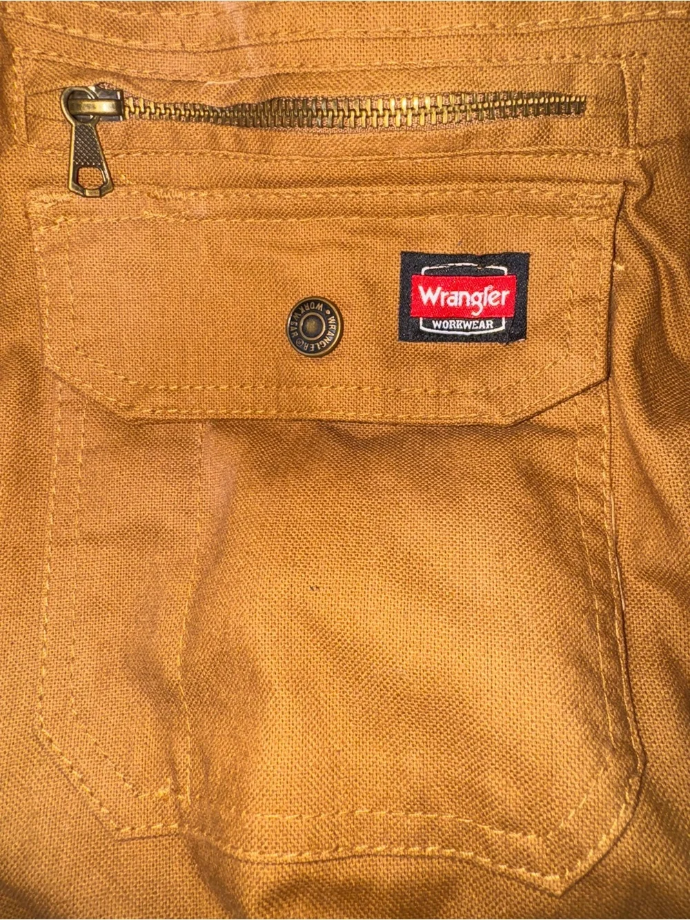 Men’s XL Wrangler Brown Lightweight Jacket with Attached Gray Hood